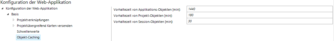 Object-Caching Konfiguration