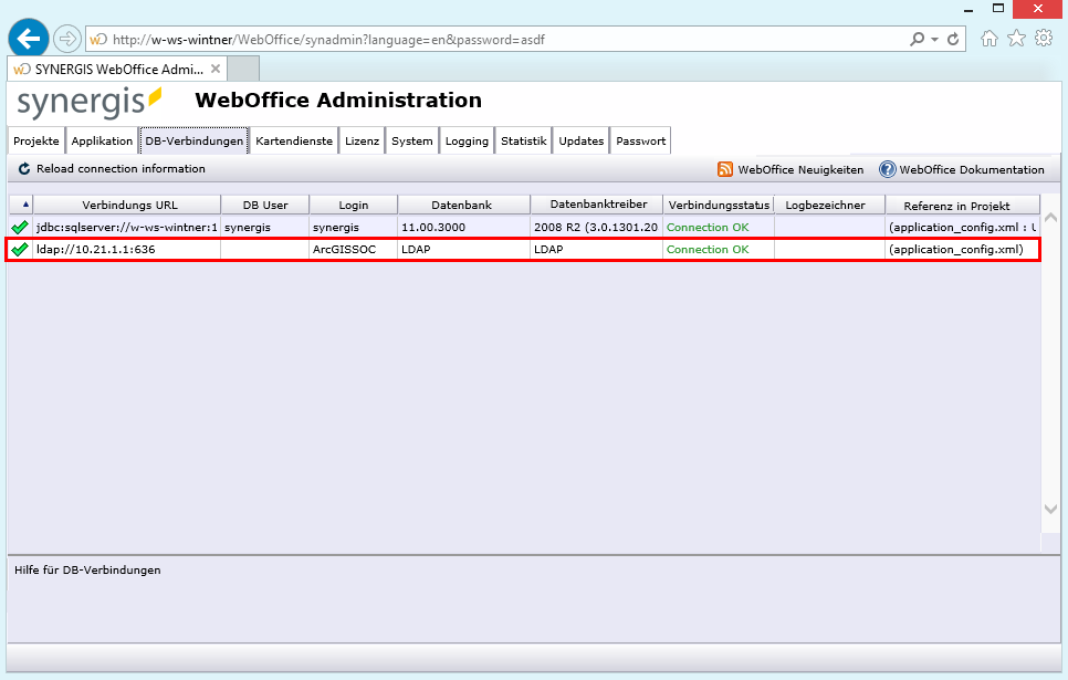 Erfolgreiche LDAP-Anbindung mit SSL