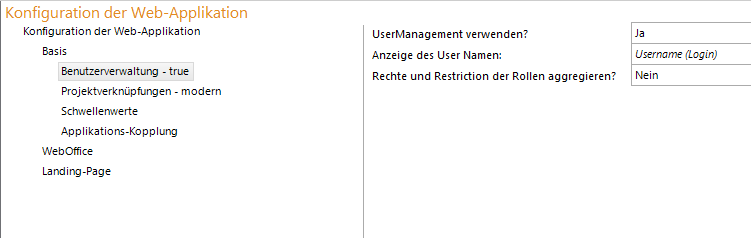 Konfiguration der Benutzerverwaltung Konfiguration der Benutzerverwaltung