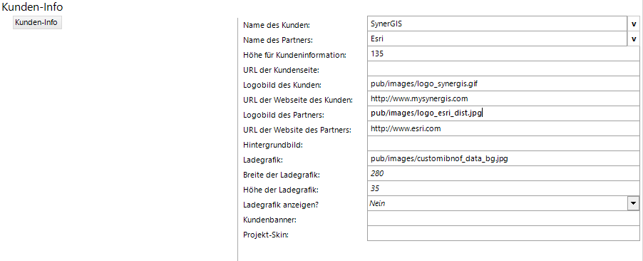 Konfiguration der Kundeninformation
