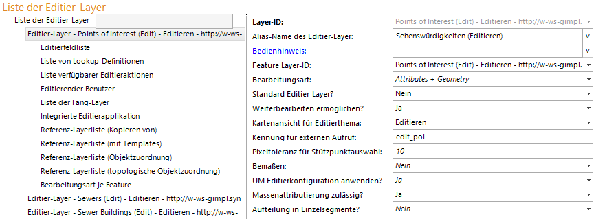 Editier-Layer Konfiguration Editier-Layer Konfiguration
