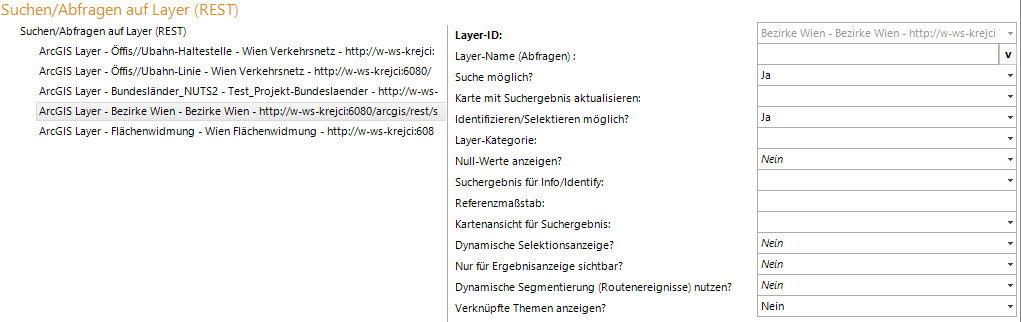 Layer Konfiguration Layer Konfiguration