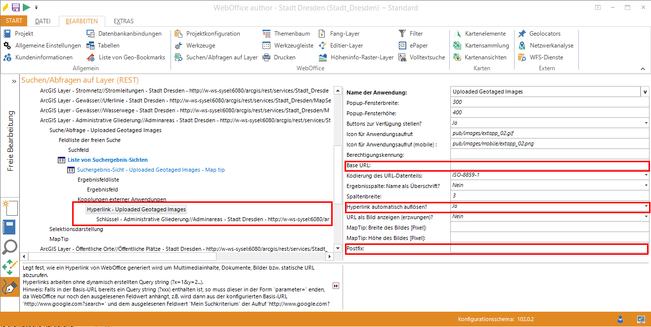 Hyperlink Konfiguration für ein Feld mit voller Bild-URL