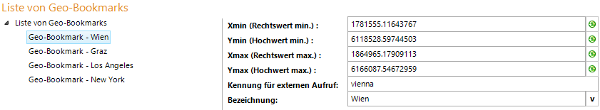 Geo-Bookmark Konfiguration