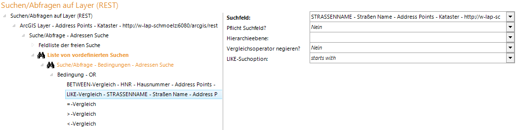 Konfiguration LIKE Vergleich