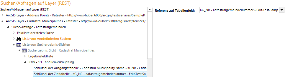 Schlüssel der Zieltabelle Konfiguration