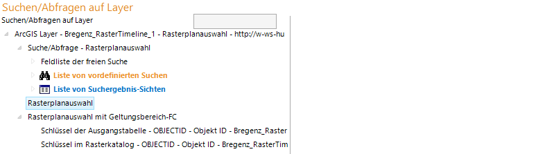 Konfiguration - Rasterplanauswahl