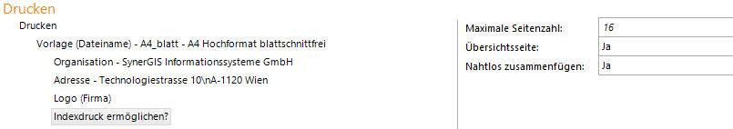 Indexdruck ermöglichen? Konfiguration Indexdruck ermöglichen? Konfiguration