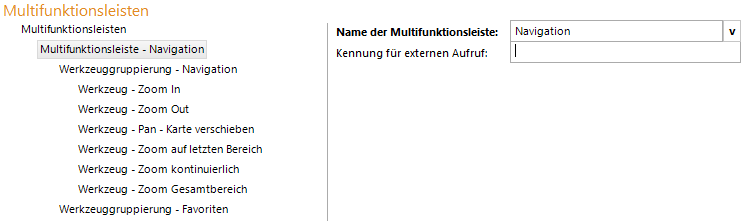 Konfiguration - Multifunktionsleisten