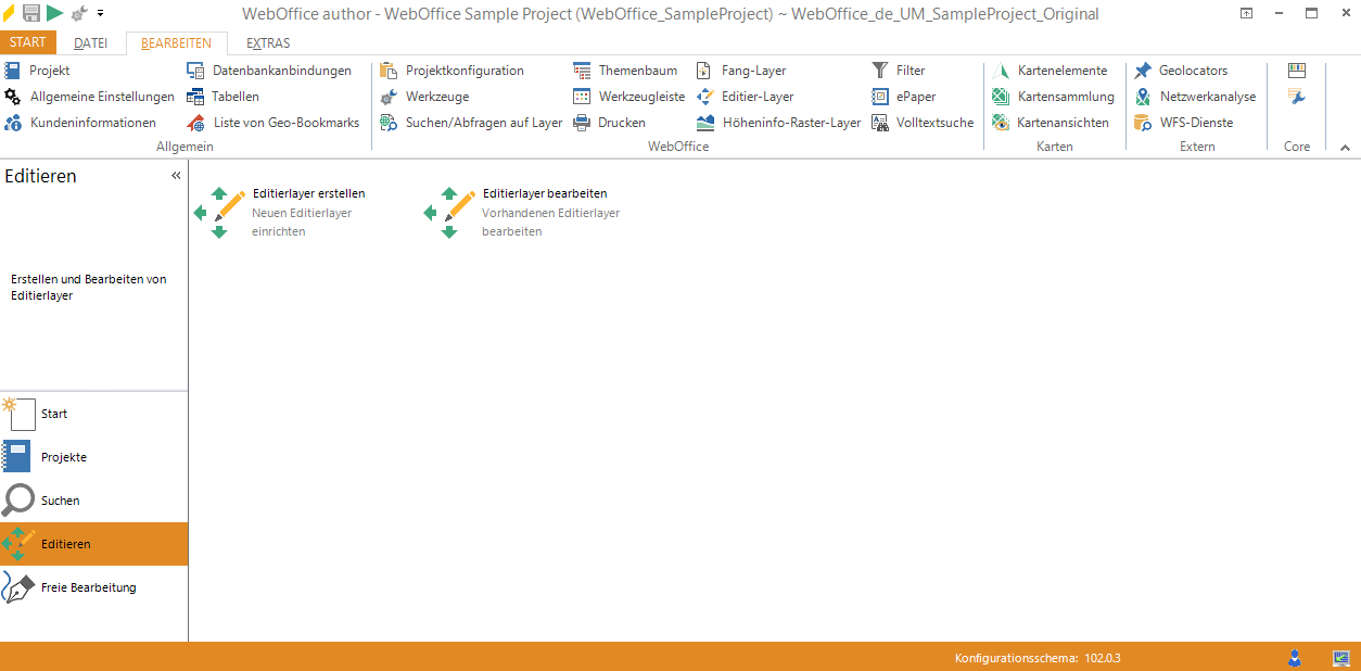 WebOffice author Stapelmenü Editieren