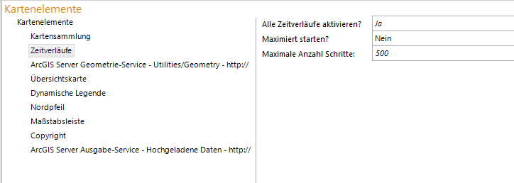 Zeitverläufe Konfiguration