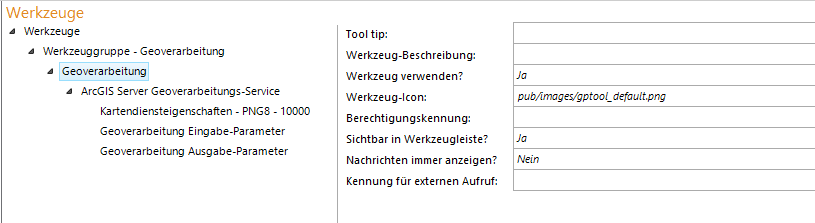 Konfiguration - Geoprocessing Werkzeug Konfiguration - Geoprocessing Werkzeug