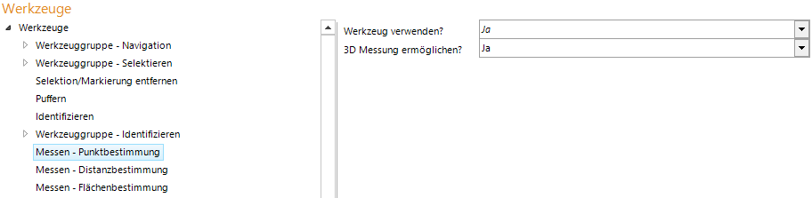 Konfiguration Messen - Punktbestimmung