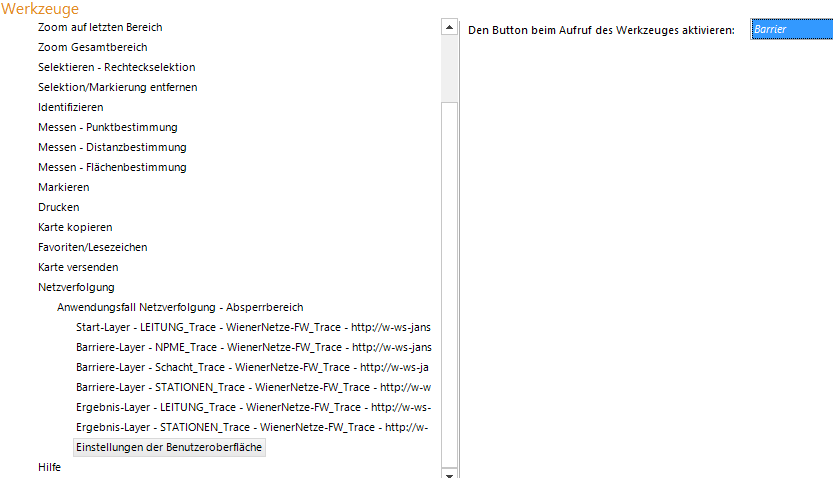 Einstellungen der Benutzeroberfläche