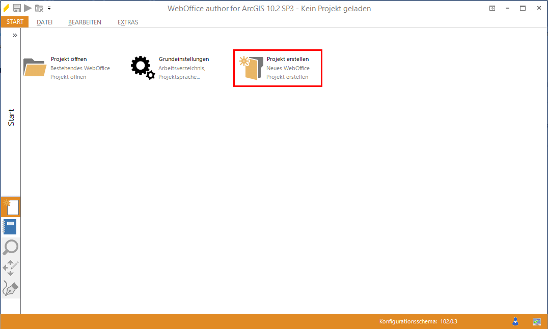 Starten des Assisten "Projekt erstellen"