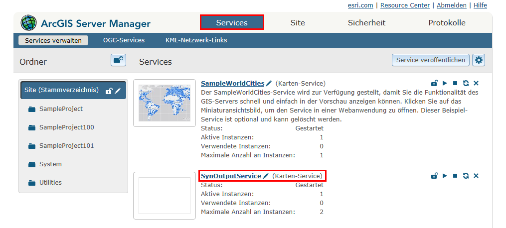 ArcGIS Server Manager