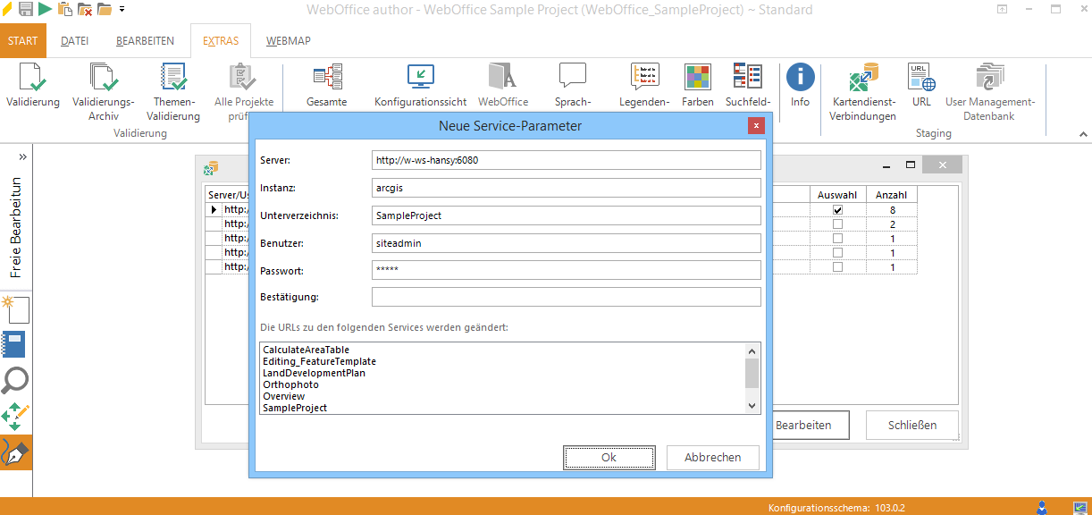 Anpassen des Benutzers und des Passworts der ArcGIS Kartendienste Anpassen des Benutzers und des Passworts der ArcGIS Kartendienste