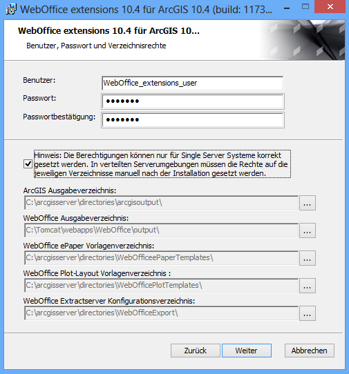 Installation mit lokalen Windows Benutzer