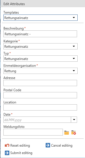 Automatische Befüllung der Attributwerte auf Basis von Editiervorlagen