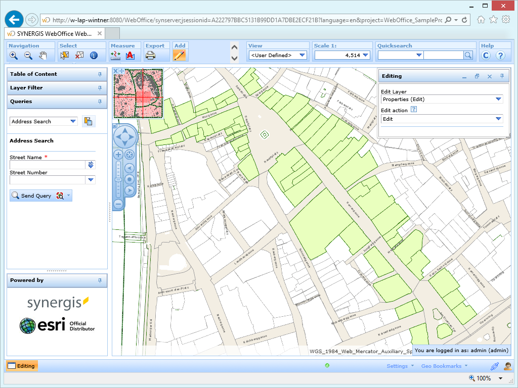Editing with Administrator user - full access to editing layer Editing with Administrator user - full access to editing layer
