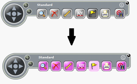 Customized tool buttons