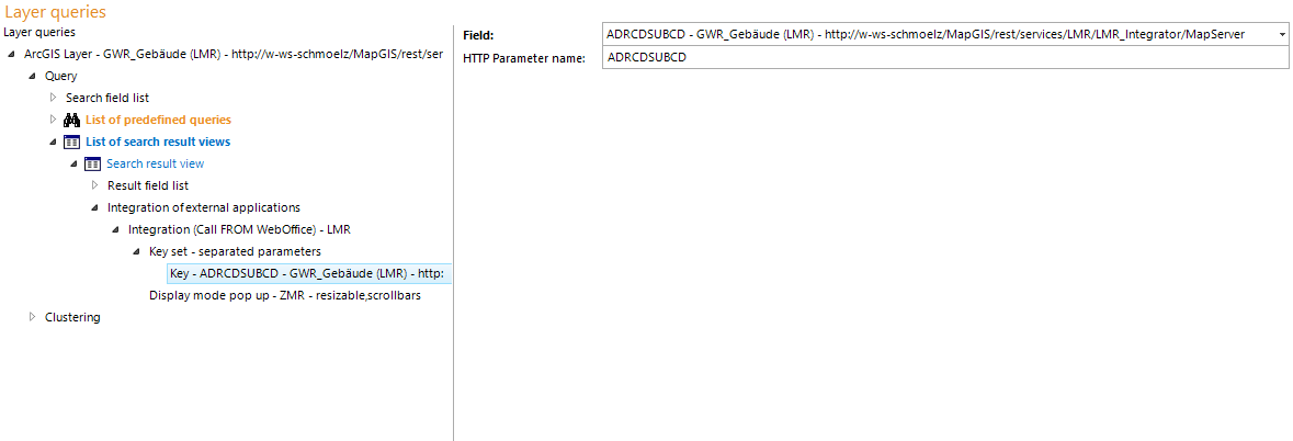 Configuration of the key field for LMR/ZMR integration