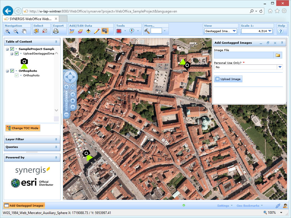 Add geotagged images in the WebOffice html client Add geotagged images in the WebOffice html client