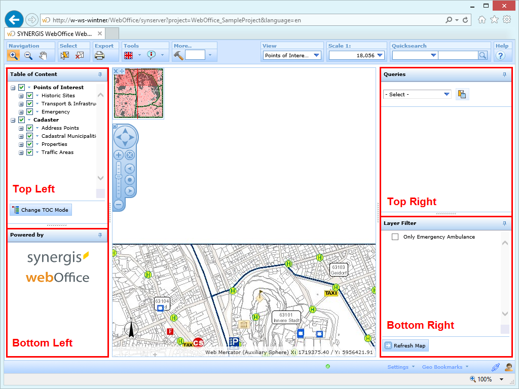 Four segments to dock forms