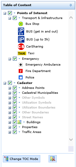 TOC in WebOffice html client