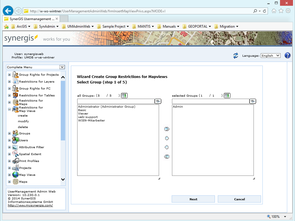 Create restrictions for map views - step 1