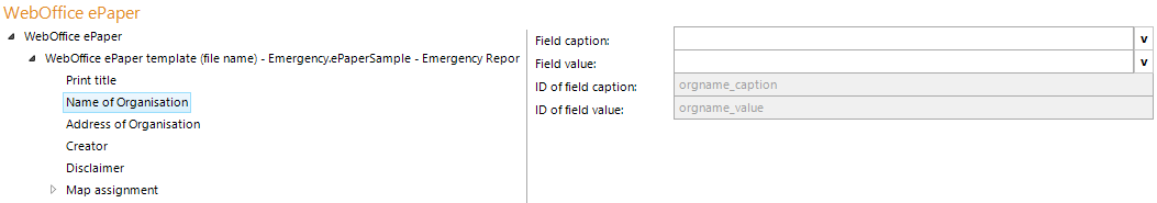 Name of organization configuration