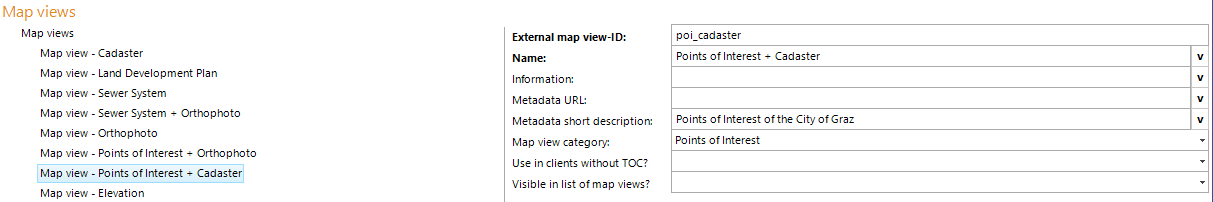 Map View configuration
