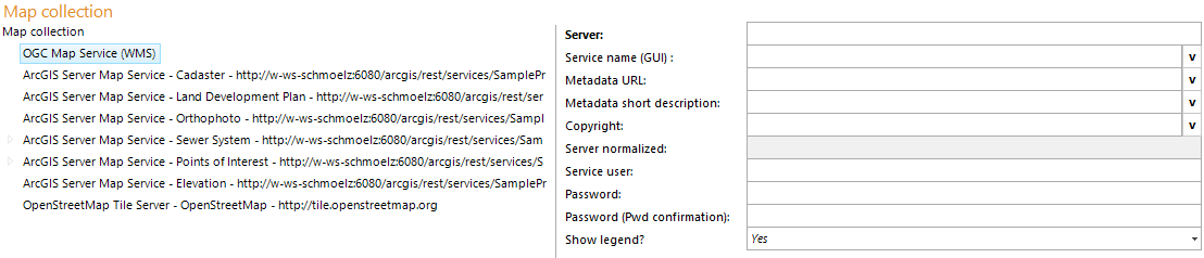 OGC WMS map service (WMS) configuration OGC WMS map service (WMS) configuration