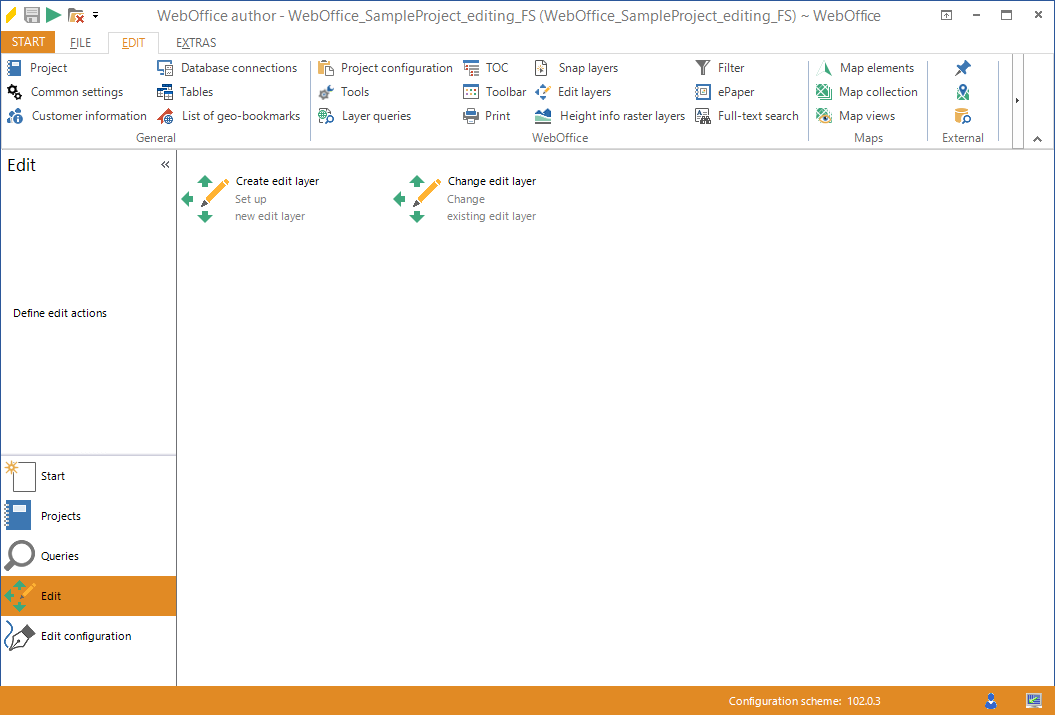 WebOffice author stack menu Edit