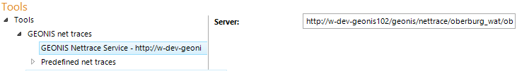 GEONIS nettrace service configuration