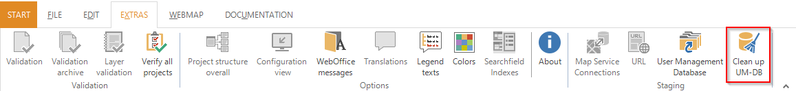 Clean up UM-DB within WebOffice author