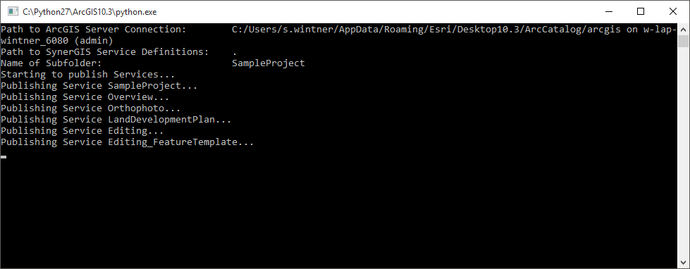 Publishing services via script Publishing services via script