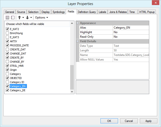 Define order and visibility of fields in ArcMap Define order and visibility of fields in ArcMap