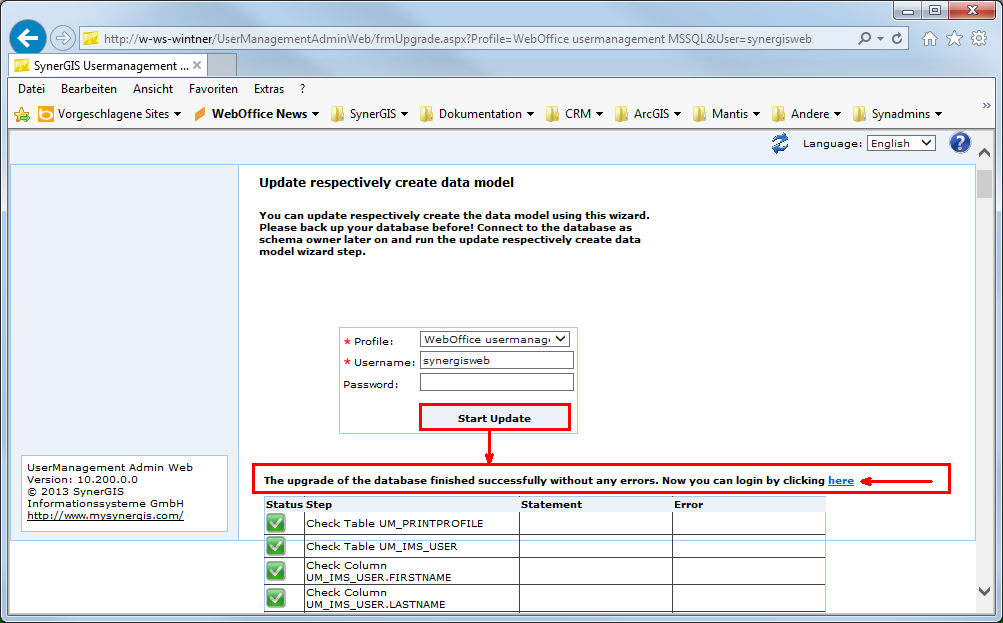 Create or update the data model in UserManagementAdminWeb