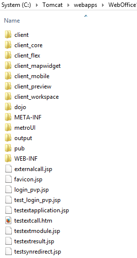 Directory structure of WebOffice 10.4 SP2 web application Directory structure of WebOffice 10.4 SP2 web application