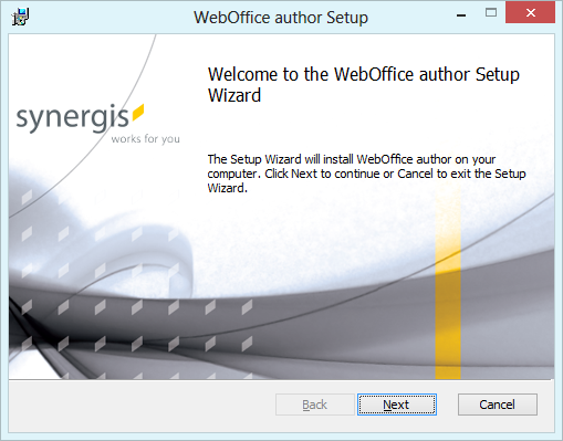 Installing WebOffice author