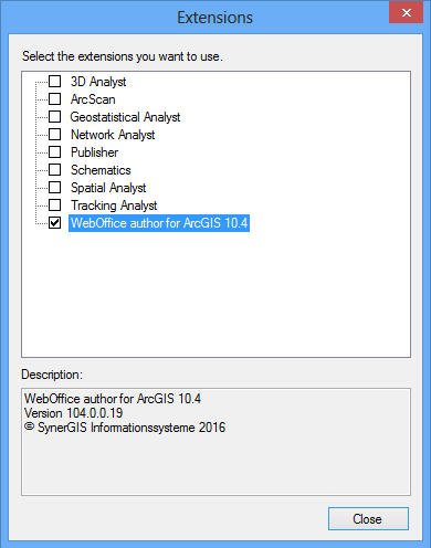  Activating the WebOffice author extension