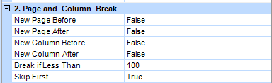 Category Page and Column Break