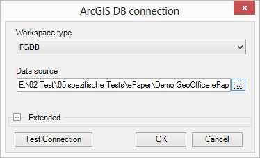 Choose ArcGIS workspace type
