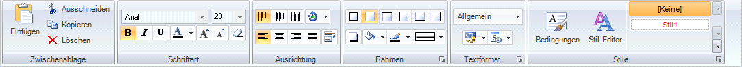 Multifunktionsmenü Ausgangsposition