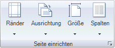 Seite einrichten Seite einrichten