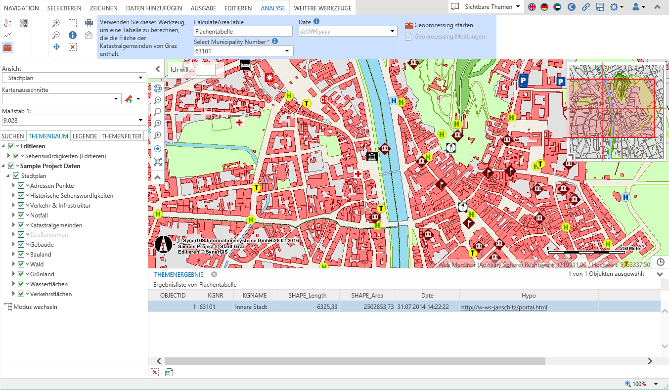 Geoverarbeitungswerkzeug im WebOffice core Client Geoverarbeitungswerkzeug im WebOffice core Client
