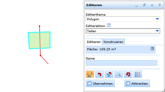 Teilen eines bestehenden Objekts