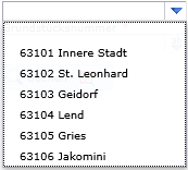 Auswahlwerteliste Auswahlwerteliste