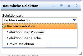 Auswahl der Selektionsart Auswahl der Selektionsart